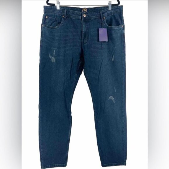 NWT CAVALLI CLASS‎ SLIM STRAIGHT Distressed Jeans OXJ211 DS028 Size 38 X 30